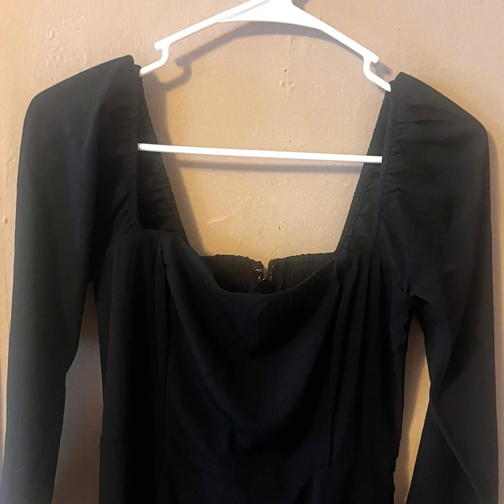 🏷️ Abercrombie & Fitch • long black maxi dress with side slit